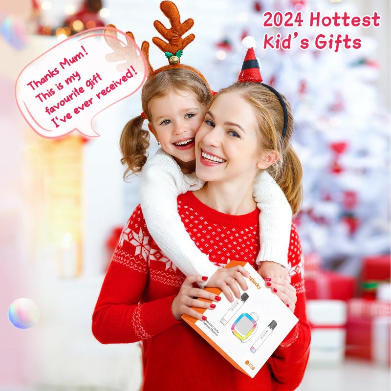 Kinglucky (Limited Pro Version) Top Mini Karaoke Machine For Kids Adults (With 14M+ Songs & Stories)  Christmas Birthday Gifts Ideas For Girls  Portable Bluetooth Speaker With 2 Lighting Microphones - Image 2