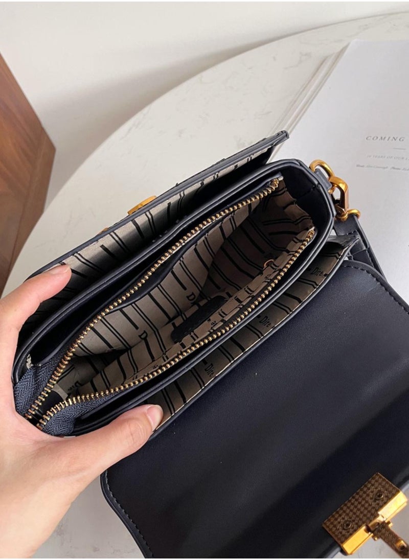 DJRE - DJRE women's hand bag in blue with a distinctive shape and a long and elegant strap - Image 1