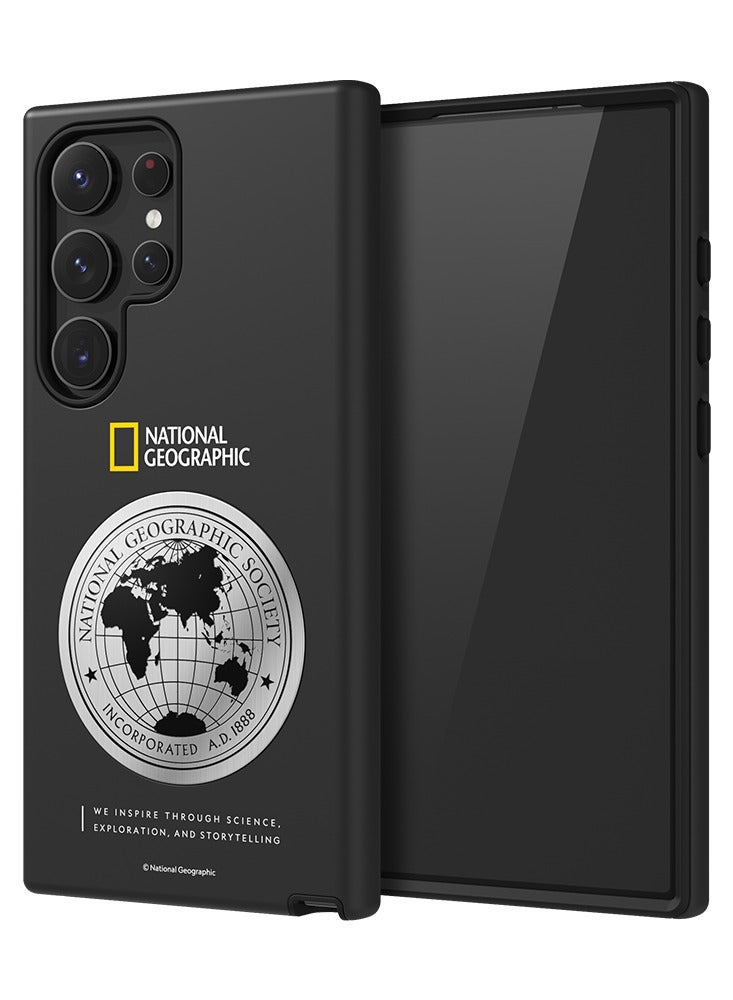National Geographic Metal Deco Hard Shell Case for Samsung Galaxy S24 Ultra - Black