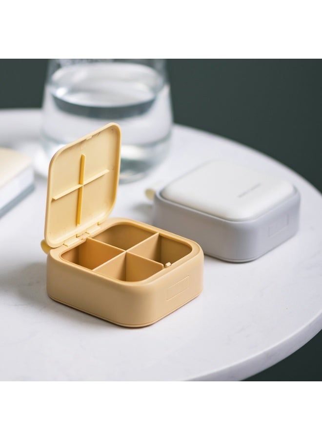 عام حبة صغيرة لحفظ الأدوية، علبة أدوية لطيفة - منظّف أدوية يومي للسفر، حاوية أدوية جميلة ومحمولة للحقيبة أو الجيب، حامل أدوية مضغوط للزيوت والأعشاب. - Image 4