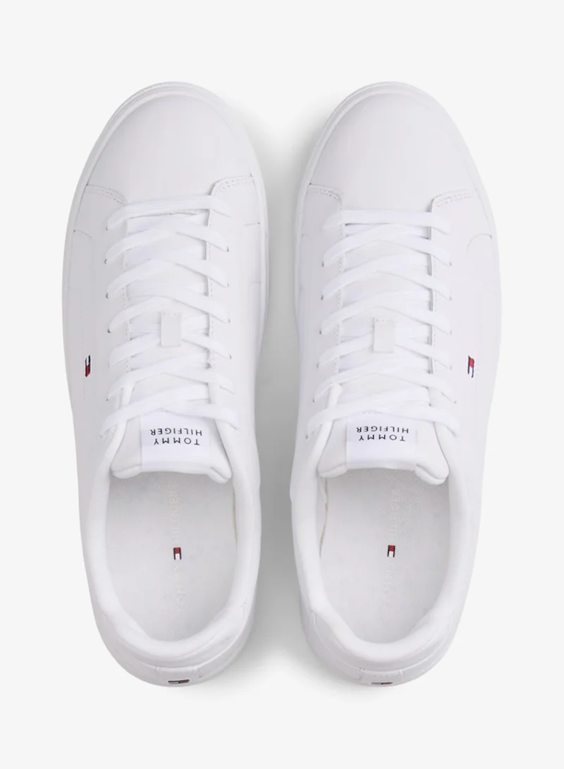 TOMMY HILFIGER White Icon Court Low Top Sneakers for Men | Best Price UAE