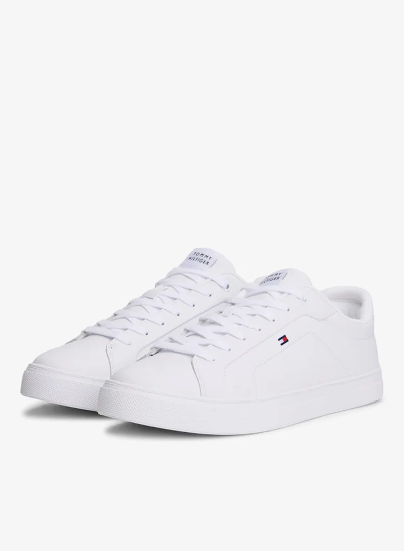 TOMMY HILFIGER White Icon Court Low Top Sneakers for Men | Best Price UAE