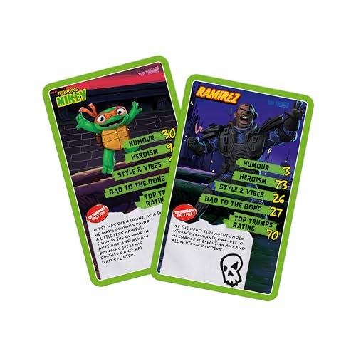 Top Trumps Teenage Mutant Ninja Turtles Card Game Family Learning Game for Kids and Adults 2 Players Ages 6 Blue Orange Purple Green - Image 5