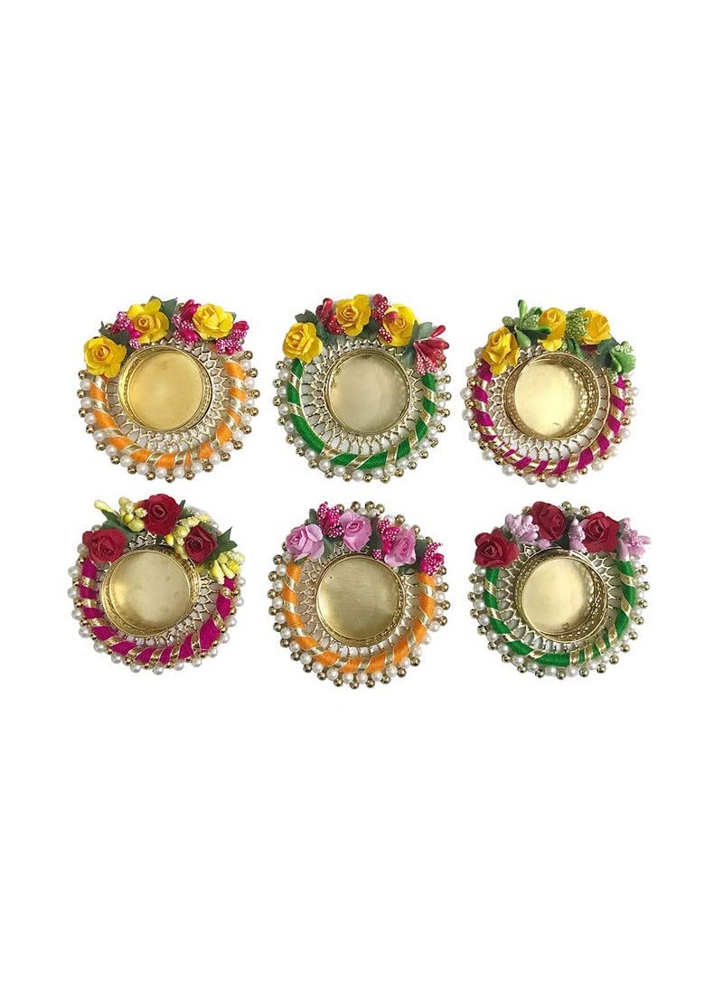 ANISHOP ANISHOP Reusable Handmade Colourful Diyas Decoration Items Pack of 6  - Image 2