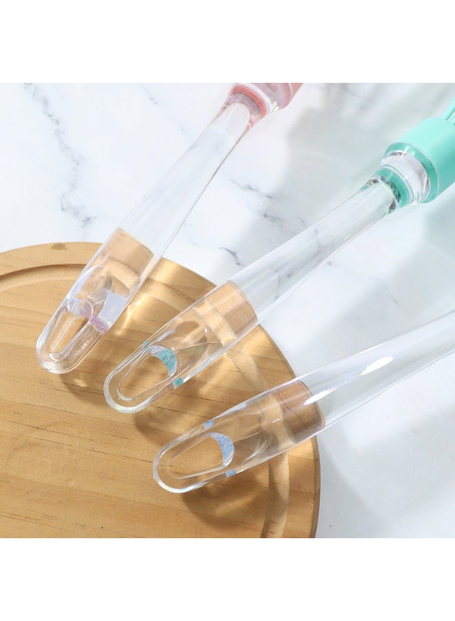 Manual Silicone Egg Beater Handheld Foam Whisk Cream Frother Egg White Whisk Outlet Home Use Egg Breaking Tool-Color:10 Inch Crystal Handle Egg Beater-purple - Image 4