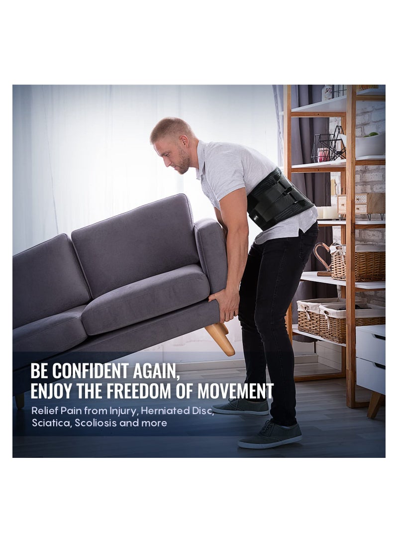 Adjustable Back Support Belt for Men and Women Instant Pain Relief for Herniated Disc and Sciatica Breathable Lumbar Brace for Lower Back Large Size - Image 4