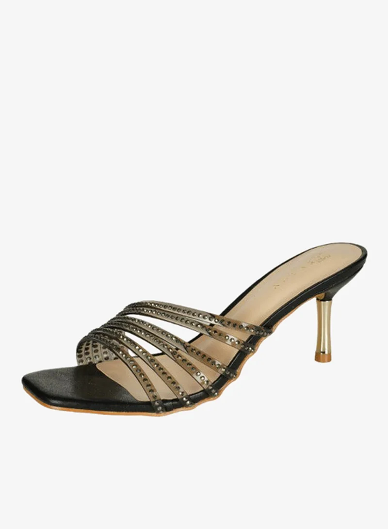 Zayna Black 221-89 Zayna Ladies  Fashion Mid Heel Slip on 2GA1905-005 Black for Women | Best Price UAE