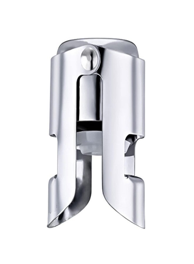 JOYUS Champagne/Wine Sealer Stopper, Stainless Steel Sparkling Wine Bottle Plug Sealer with Longer Sealing Plug, No Sharp Edge, No Sharp Edge, No Leaks No Spills Fizz Saver, Random Color, Pack of 1 - Image 1