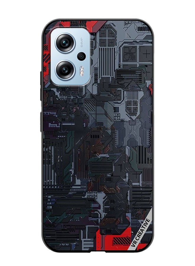 VR CREATIVE Protective Case Cover For Xiaomi Poco X4 GT Tech Design Multicolour - Image 1