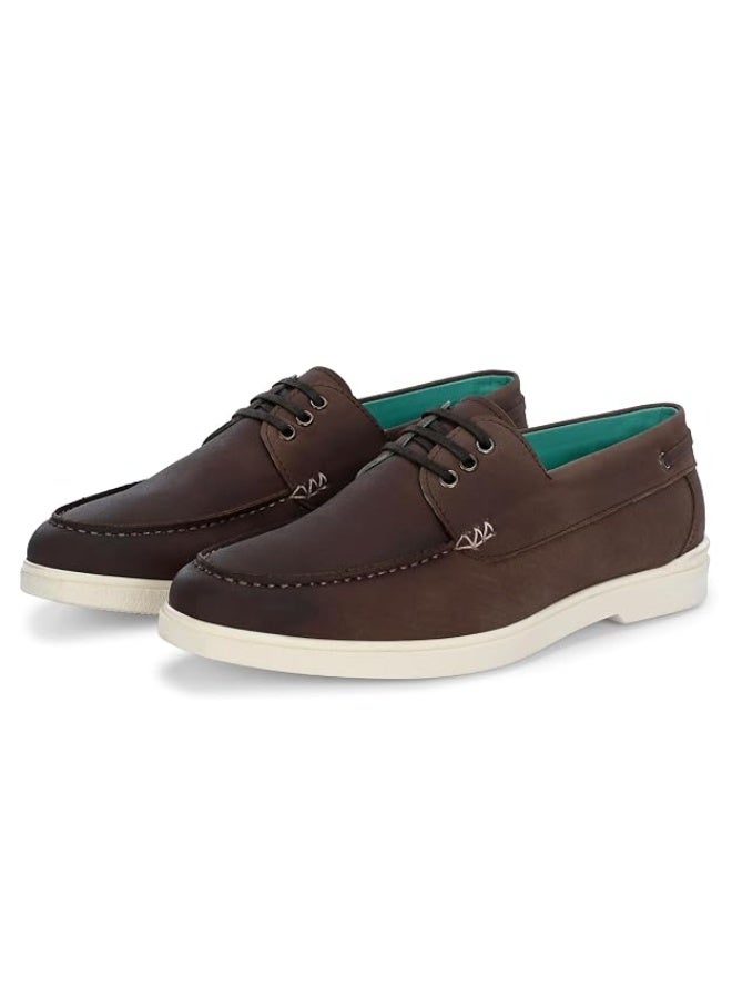 Noak Mens Canvas Wanderers Sneakers |Organic Cactus Leather BO-at Shose| Comfortable, Flexible & Breathable|Brown|6 UK - Image 3