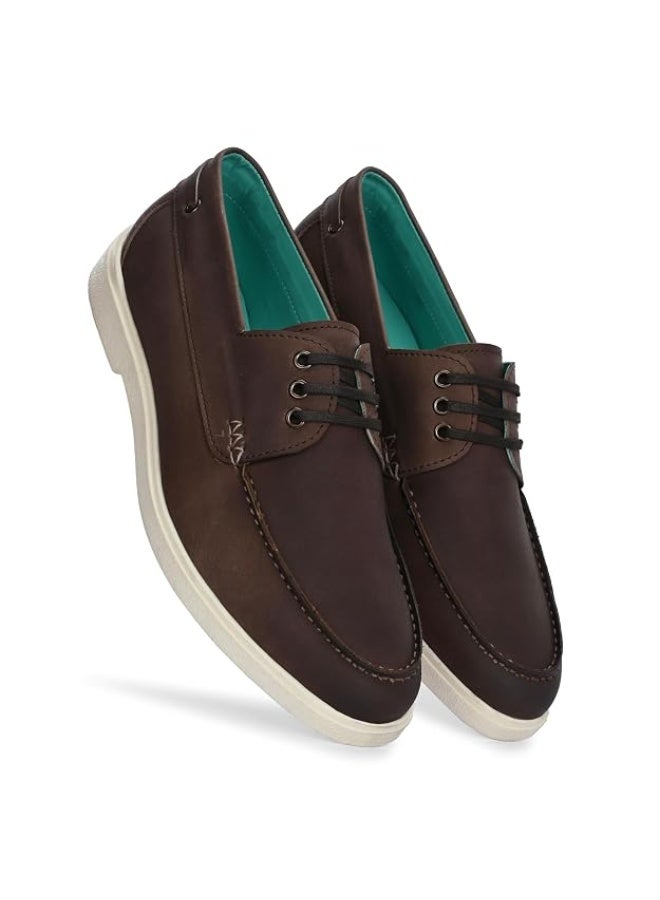 Noak Mens Canvas Wanderers Sneakers |Organic Cactus Leather BO-at Shose| Comfortable, Flexible & Breathable|Brown|6 UK - Image 2