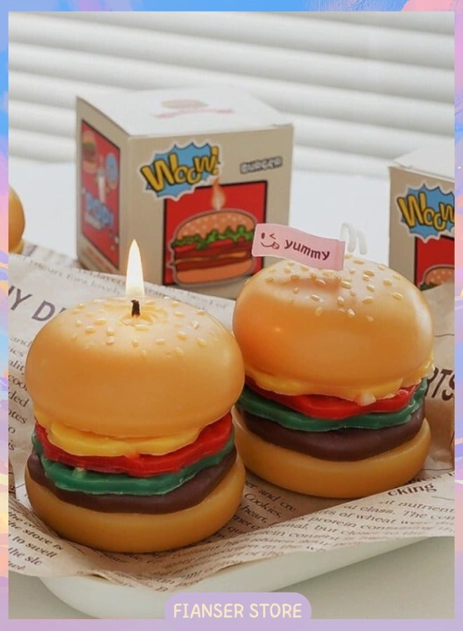 Fianser Candles Handmade Hamburger Home Scented 18 Hours Fragrance Aromatherapy Gift Wax Natural Soy Stress Relief Luxury Wedding Bathroom Birthday Yoga Anniversary - Image 1