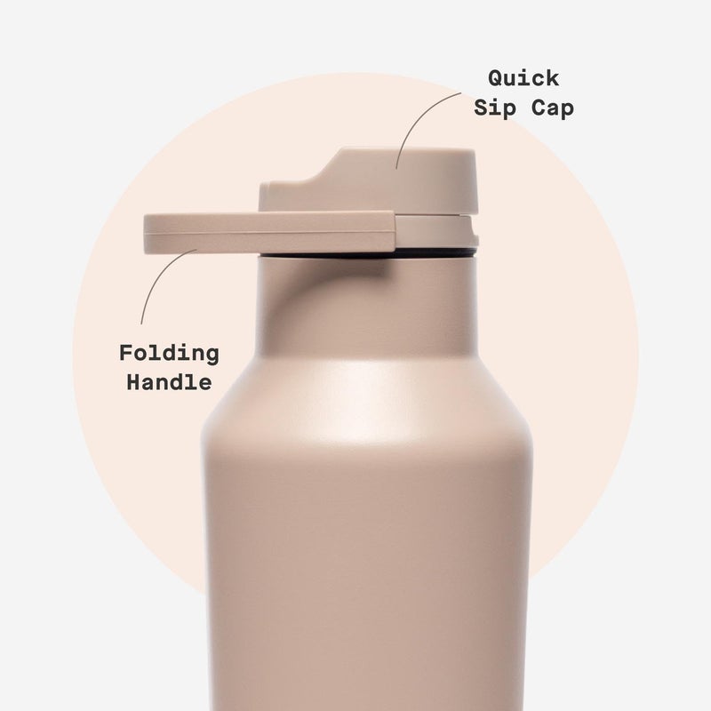 Corkcicle Sport Canteen - Keeps Drinks Cold 25 Hours - Stainless Steel Water Bottle - Triple-Insulated - Spill-Proof - Summer Drinkware Gift - Keeps Drinks Ice Cold - 20 oz - Desert - Image 5