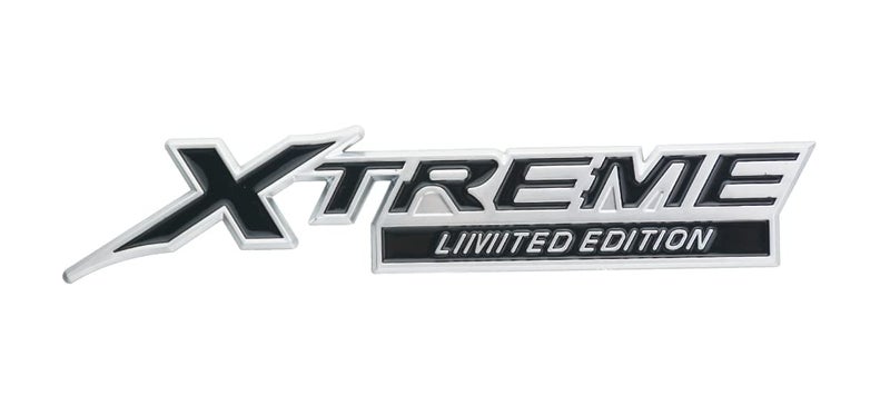 2X Xtreme X Treme Limited Edition Emblem 3D Badge Nameplate Logo Replacement for Xtreme Fender Side Trunk Rear (Silver Red), X1AQA-10 - Image 1