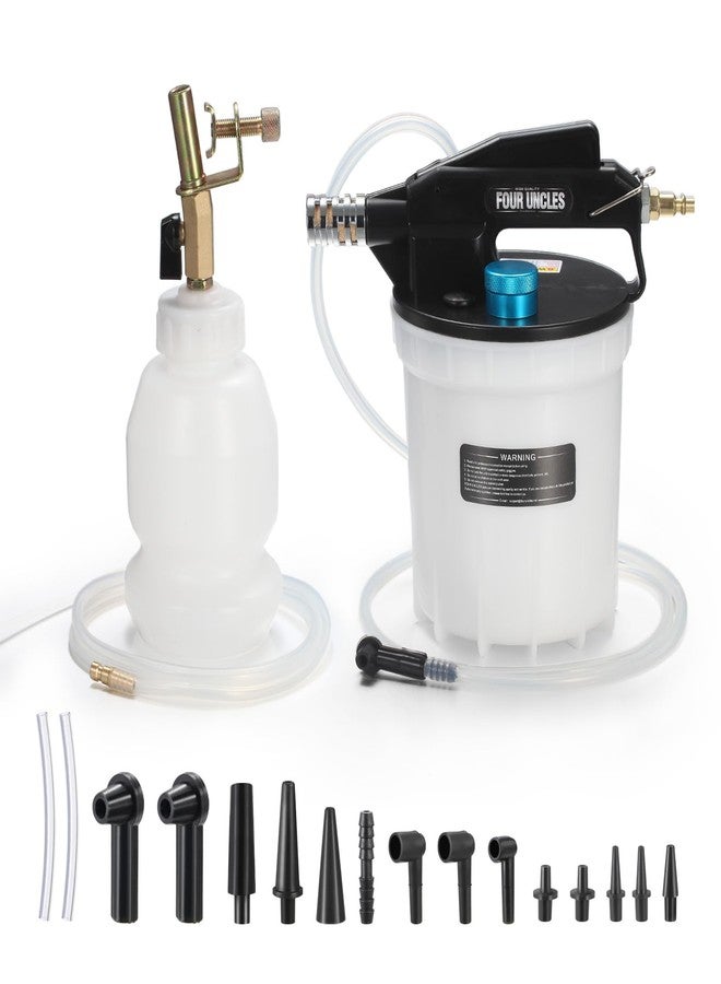 FOUR UNCLES 2L Brake Bleeder Vacuum Pump Kit - Pneumatic Brake Fluid Extractor with 1L Refilling Bottle & Adapters for Automotive Bleeding, One-Person Operation - Image 1