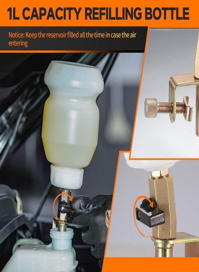 FOUR UNCLES 2L Brake Bleeder Vacuum Pump Kit - Pneumatic Brake Fluid Extractor with 1L Refilling Bottle & Adapters for Automotive Bleeding, One-Person Operation - Image 3