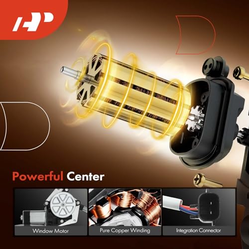 A-Premium Power Window Regulator with 2-pin Motor Compatible with Jeep Wrangler 2007-2017 Wrangler JK 2018 Rear Passenger Side - Image 4