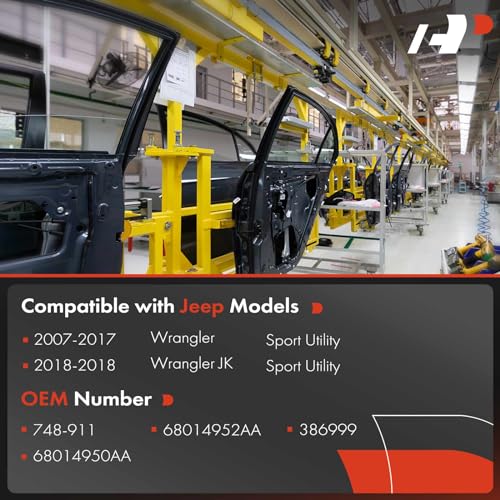 A-Premium Power Window Regulator with 2-pin Motor Compatible with Jeep Wrangler 2007-2017 Wrangler JK 2018 Rear Passenger Side - Image 3