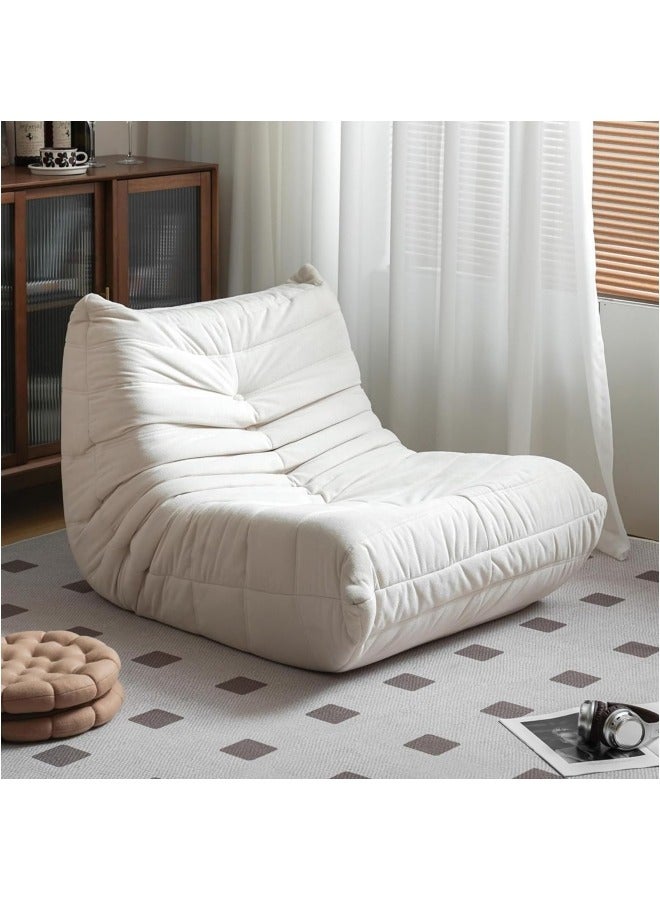 GGEROU Bean Bag Chair,Large Bean Bag Chair for Adults, Bean Bag Sofa for Teens with High-Resilience Foam, Non-Slip Base Floor Lounge Sofa,Living Room White - Image 1