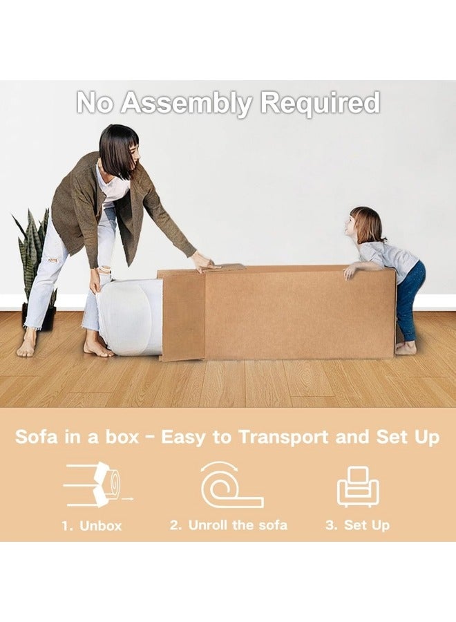 GGEROU Bean Bag Chair,Large Bean Bag Chair for Adults, Bean Bag Sofa for Teens with High-Resilience Foam, Non-Slip Base Floor Lounge Sofa,Living Room White - Image 5