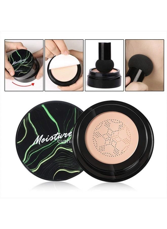 Air Cushion CC Cream Moisturizing Concealer Mushroom Head Brush Waterproof Makeup Foundation Moisture BB Cream for Women Girls (marble)