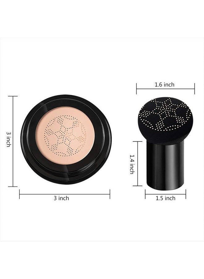 Air Cushion CC Cream Moisturizing Concealer Mushroom Head Brush Waterproof Makeup Foundation Moisture BB Cream for Women Girls (marble)
