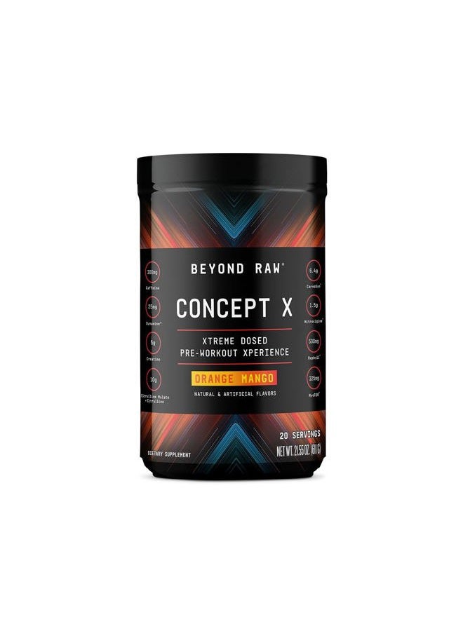 GNC BEYOND RAW® Concept X Pre-workout (Sweet & Tart) 20 Servings