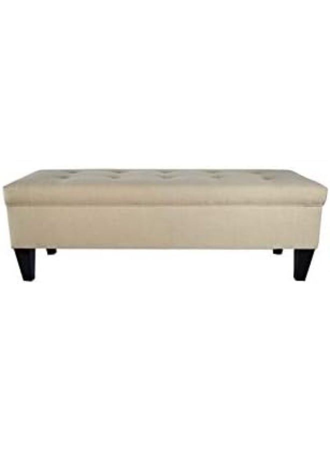 R2R FURNITURE Tufted Bench Large, Beige - Image 1