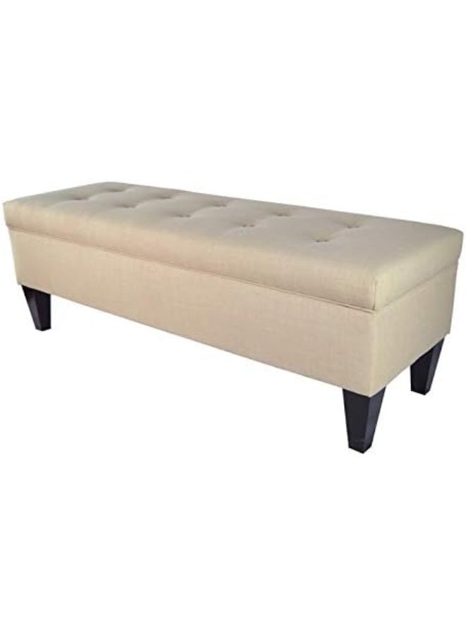 R2R FURNITURE Tufted Bench Large, Beige - Image 3