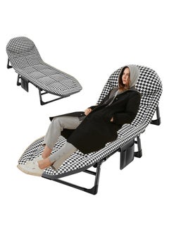DubaiGallery Nordic Iron Art Folding Beds Simple Home Furniture Office Recliner Bed Outdoor Portable Travel Bed Hospital Accompanying Bed  - Image 3
