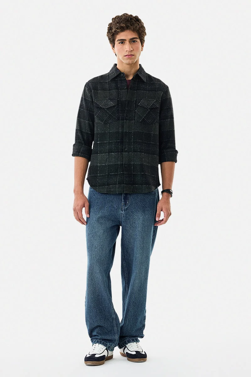 SNITCH Double Pocket Regular Fit Checks Shirt