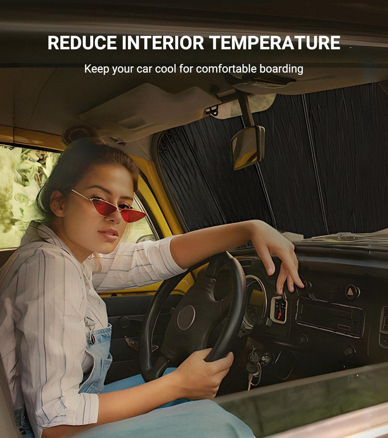 Pigenius Front Windshield Sun Shade for Toyota Tundra (2014-2021) - Premium Folding Car Sun Visor Shade - Image 4