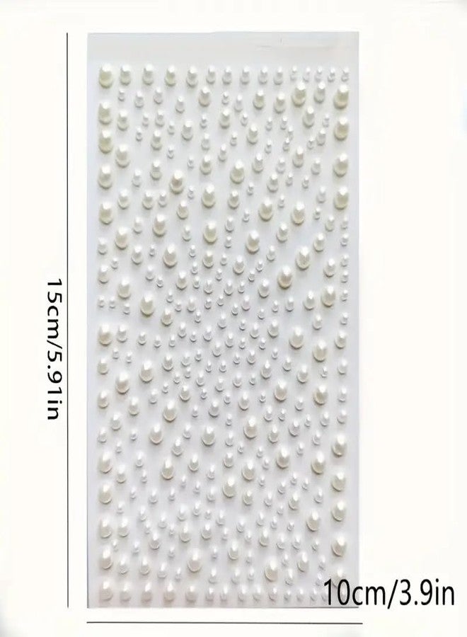 EPARTY ملصقات شعر لؤلؤية، أحجار كريمة ذاتية اللصق للوجه، مجوهرات تزيينية للجسم يمكنكِ صنعها بنفسكِ لمكياج الزفاف وفن الأظافر - Image 5