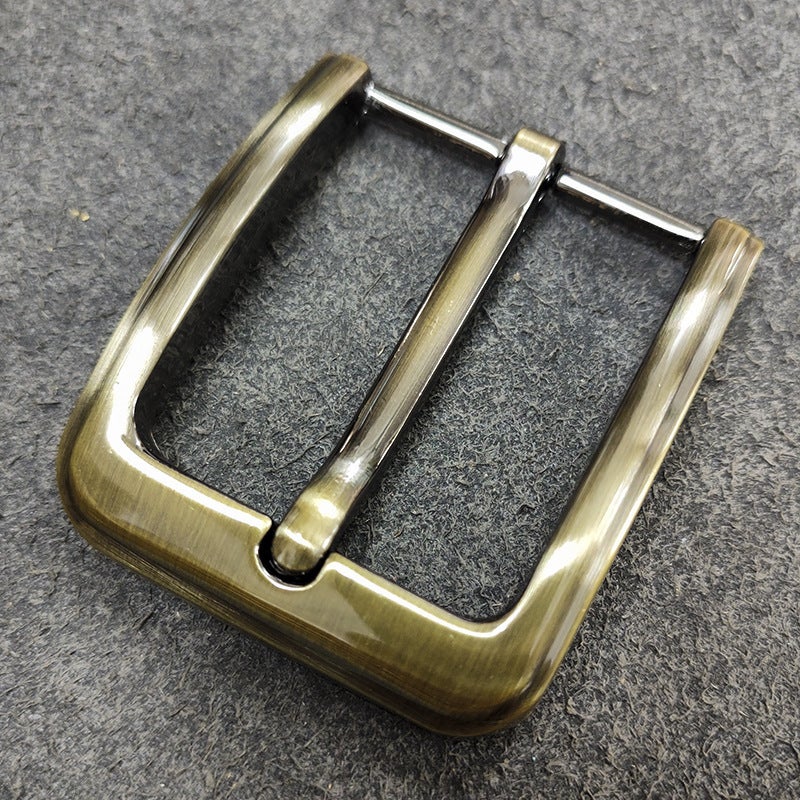 Mens Pin-style Zinc Alloy Belt Buckle Luxury 4.0cm Metal Head Ancient Swept Color 