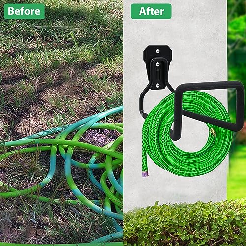 Dotet Garden Hose Holder - Hose Hanger Wall Mount, Heavy Duty Water Hose Holder for Outdoor/Indoor Use in Yard, Metal Durable Hose Hooks, Ideal for Water Hose Storage - Image 5