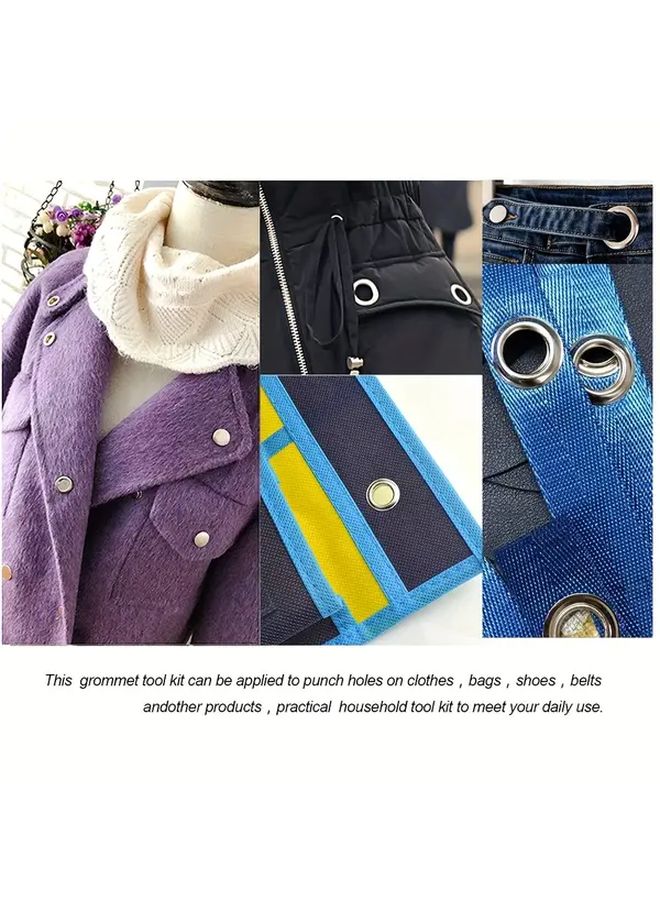 100 Sets 4mm Blue Metal Eyelets Grommets Hole Eye Rings For Leathercraft DIY Shoes Belt Cap Bag Tags Clothes Scrapbooking - Image 5