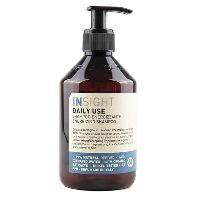 INSIGHT Clean Beauty Daily Use Energizing Shampoo for Soft & Shiny Hair, Vegan, 13.5 fl oz - Image 1