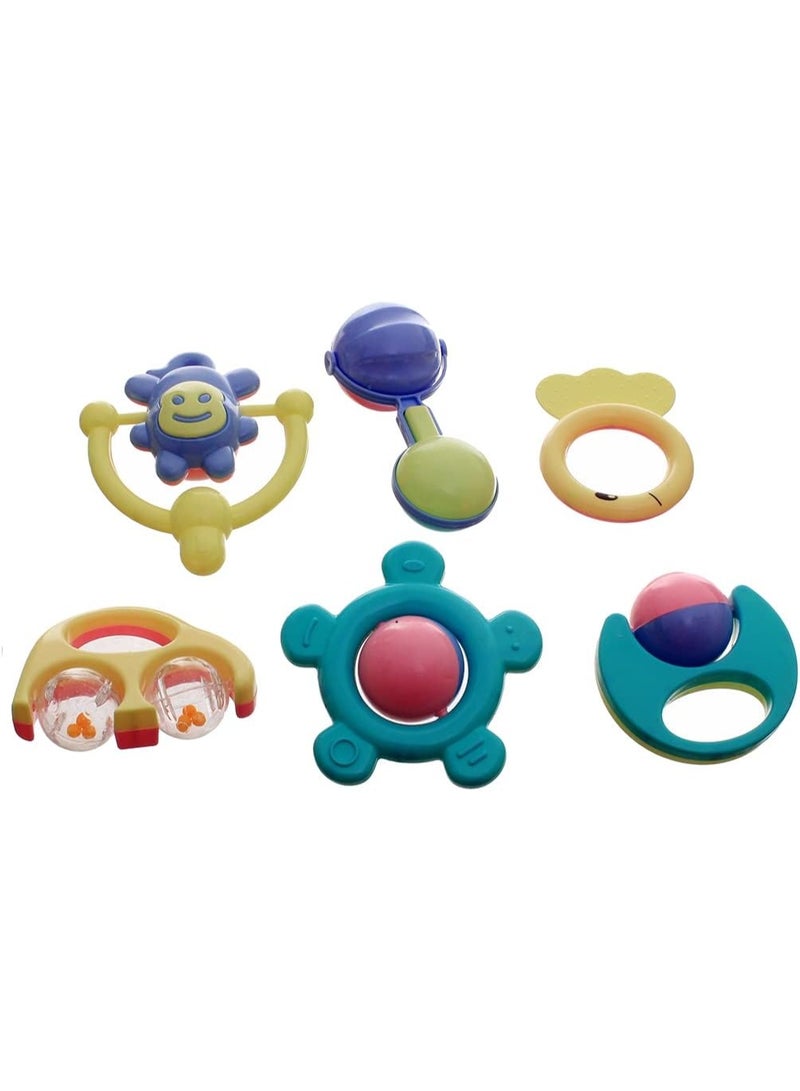 شخاليل أطفال 6 قطع – ألعاب آمنة لتنمية الحواس والمهارات المبكرة - Image 2