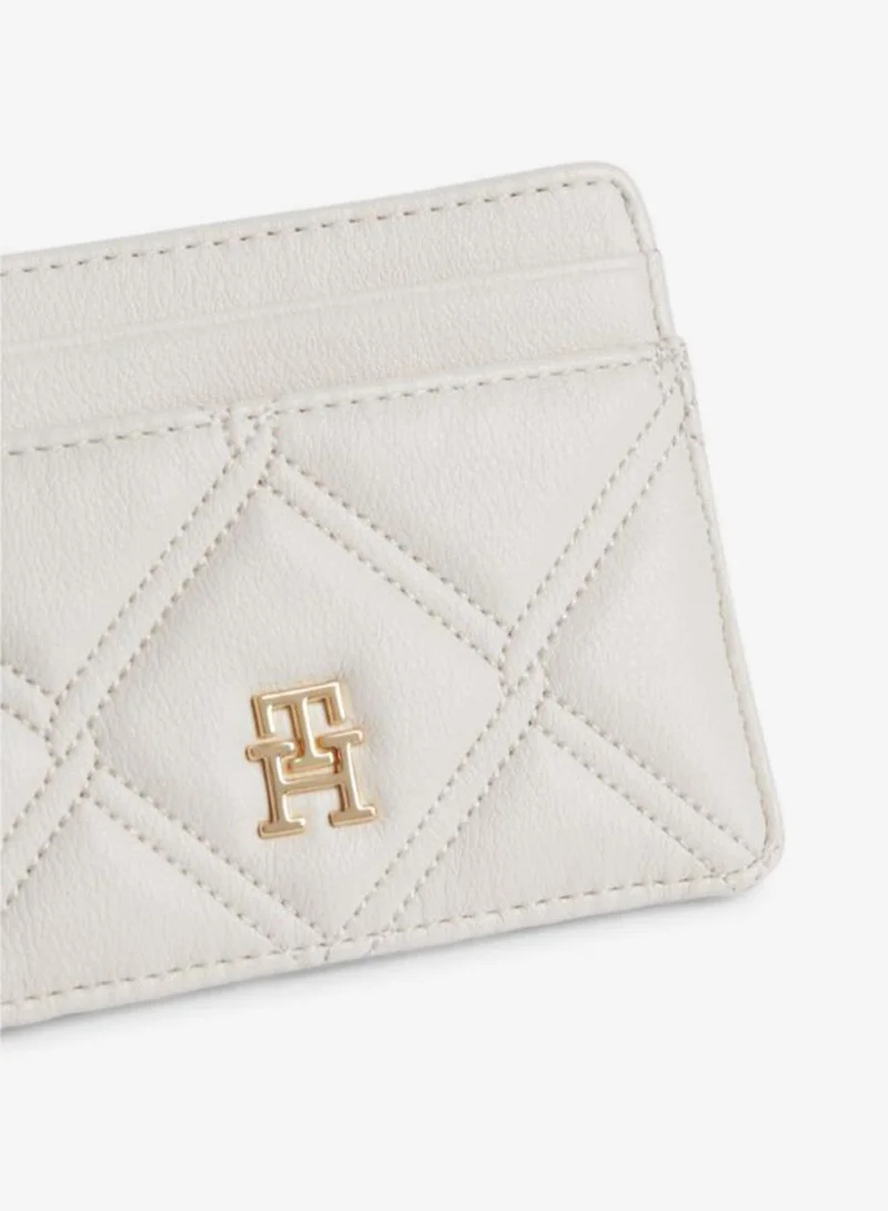 Tommy Hilfiger Soft Cream Quilted Card Holder for Women | Best Price UAE