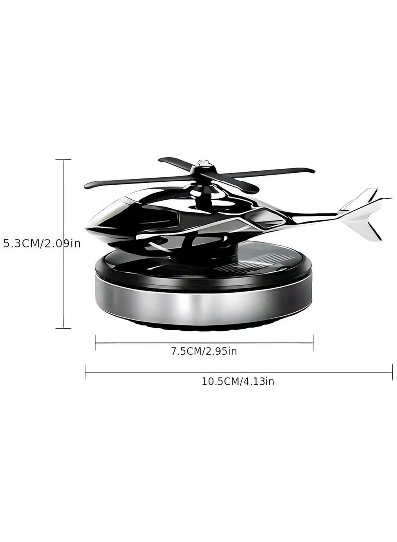 ELTRAZONE Car Air Freshener – Helicopter Solar Energy Rotating Aromatherapy Diffuser, Aviation Alloy Design, Silver – Solar-Powered, Stylish Interior Decoration Accessory for Car & Home with Pleasant Fragrance - Image 3