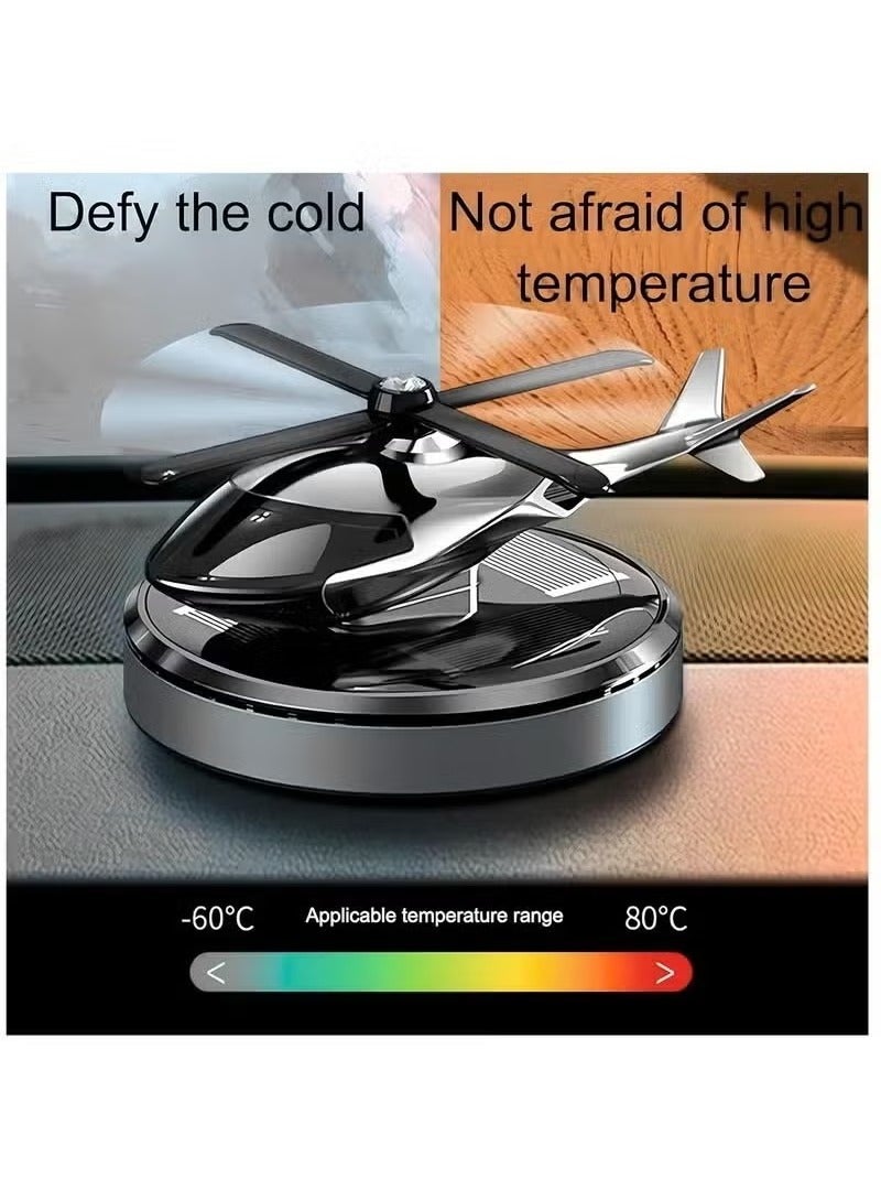ELTRAZONE Car Air Freshener – Helicopter Solar Energy Rotating Aromatherapy Diffuser, Aviation Alloy Design, Silver – Solar-Powered, Stylish Interior Decoration Accessory for Car & Home with Pleasant Fragrance - Image 5