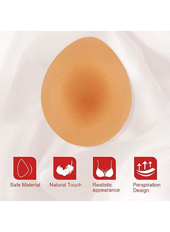 ONEFENG One Piece Waterdrop Silicone Breast Forms Mastectomy Prosthesis Concave Bra Pad Breast Ehancers - Image 2