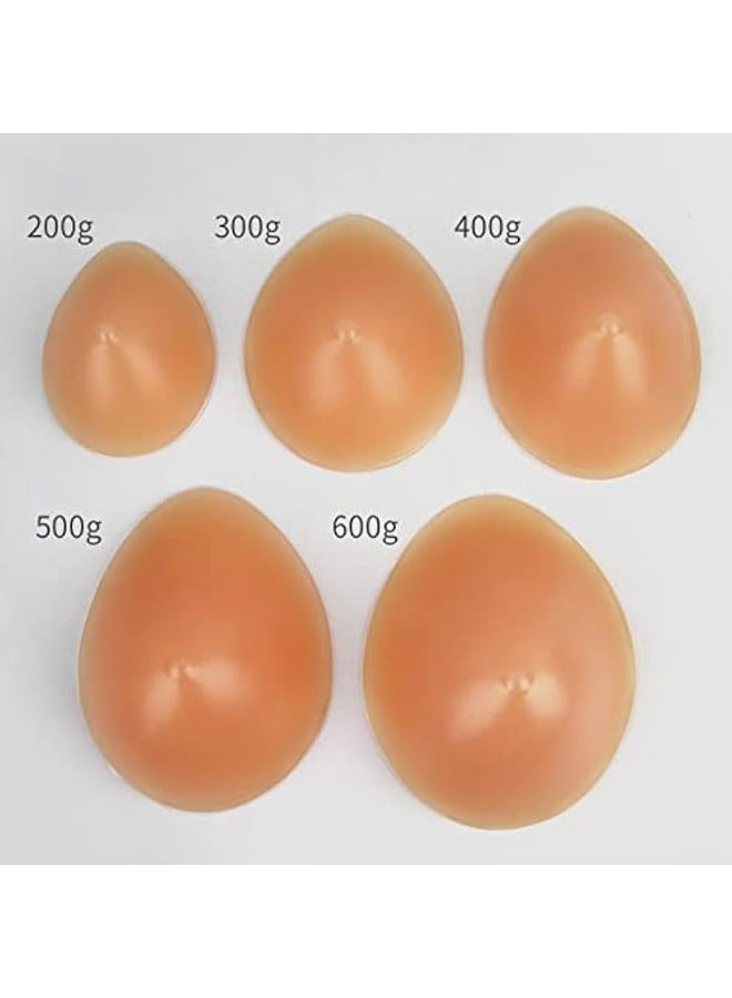 ONEFENG One Piece Waterdrop Silicone Breast Forms Mastectomy Prosthesis Concave Bra Pad Breast Ehancers - Image 3