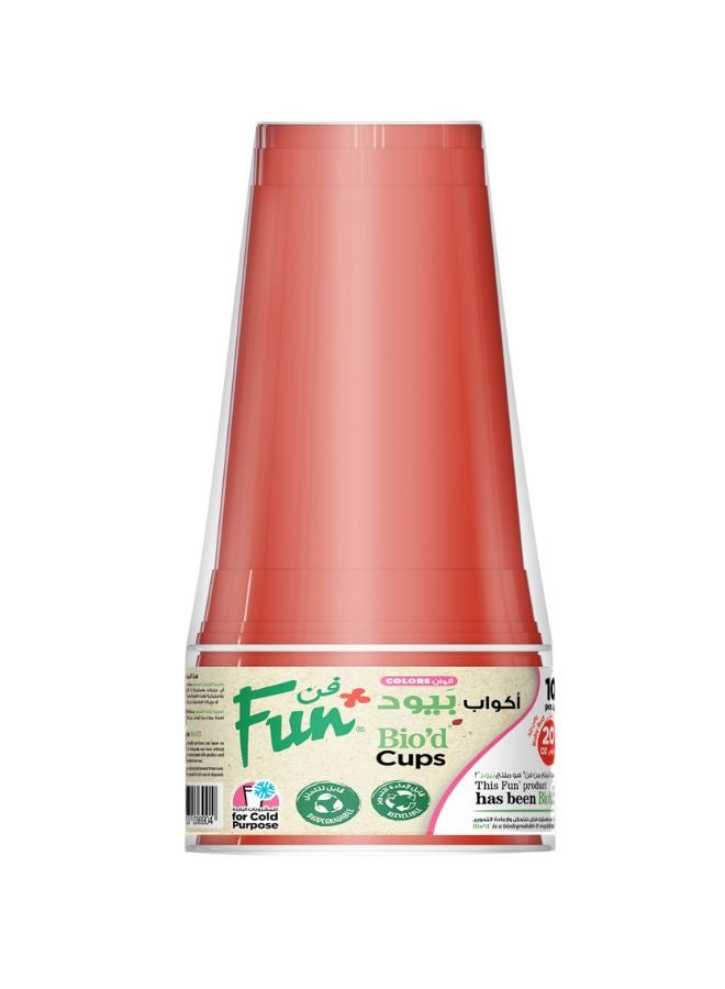 Fun Colors Biodegradable Cups 10 Pcs 