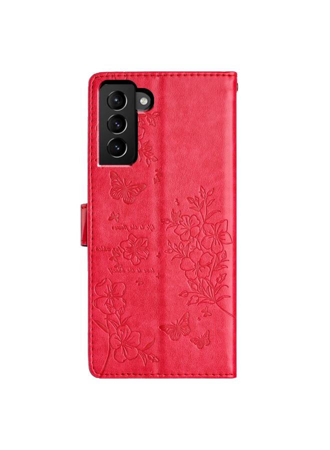 اس-توب جراب جلدي لهاتف Samsung Galaxy S22 5G بنقشة فراشات وزهور - Image 2