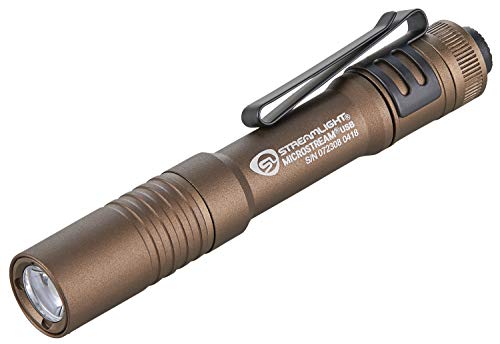 Streamlight ستريملايت 66609 مايكروستريم USB 250 لومن 1150 كانديلا فلاشلايت فائق الصغر مع بطارية قابلة للشحن، علبة سهلة الفتح كايوتي - Image 1