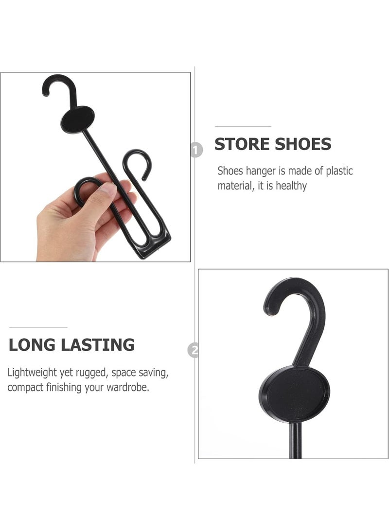 Bukela Plastic Shoe Rack Hooks, Wall Mount Hangers for Drying, Organizing, and Storage, Space Saving Shoe Rack for Home, Shop, Supermarket, Mall (30 PCS, Black) - Image 3