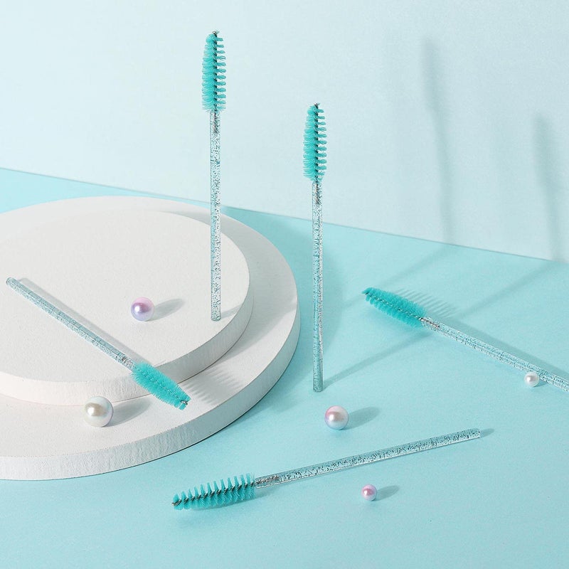 Tbestmax 300 Disposable Mascara Wands Eye Lash Brush Spoolies for Eyebrow/Eyelash Extension Blue - Image 4