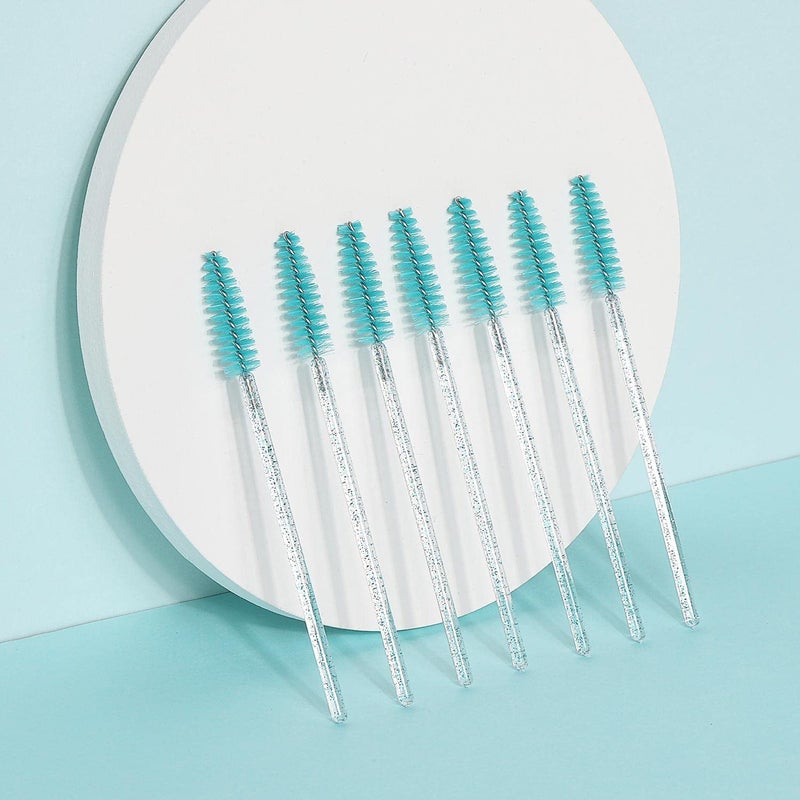 Tbestmax 300 Disposable Mascara Wands Eye Lash Brush Spoolies for Eyebrow/Eyelash Extension Blue - Image 5