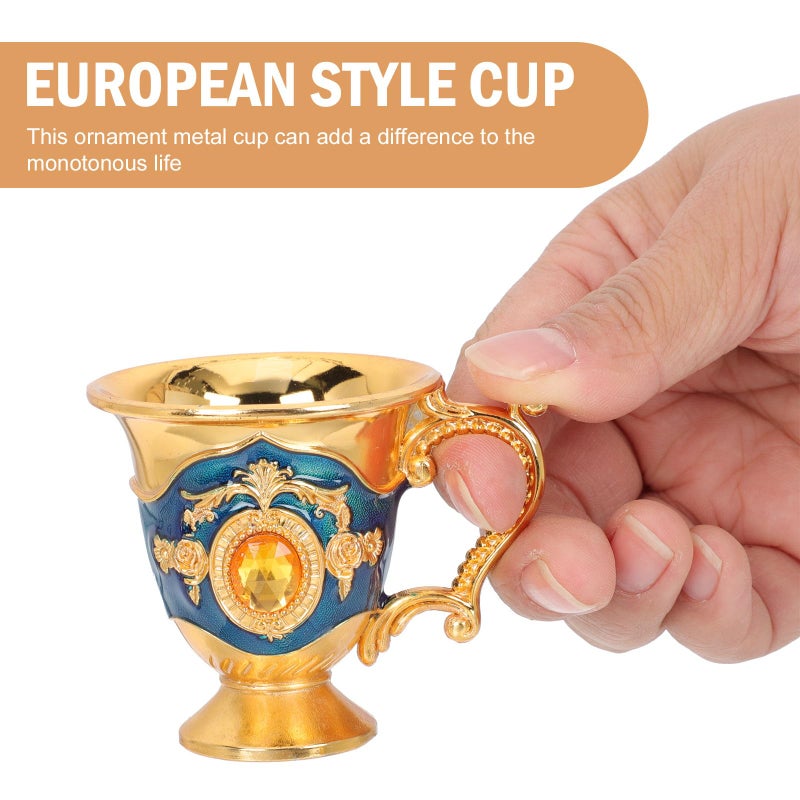 Vintage Style Metal Liquor Cup 30ml Stemless Shot Glass With Handle For Bar Home Use - Image 5